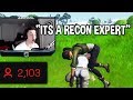 Stream Sniping FAMOUS Twitch Streamers with RECON EXPERT... (Funny Fortnite Reactions) | Bazerk