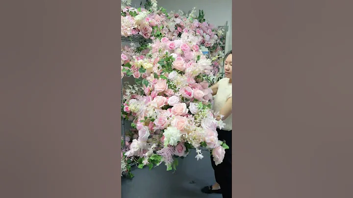 Flower Pink Rose Greeny leaf Wedding Arch Backdrop Decor #floraldesign #backdrop #wedding #diy