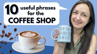 Everyday English || 10 Phrases for the Coffee Shop || English Speaking Practice Listen & Repeat