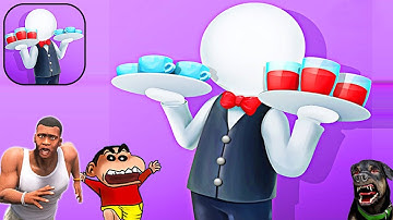 SHINCHAN Noob vs Pro vs Hacker in IDLE IDLE RESTAURANT with Franklin and Chop | Dream Squad Op