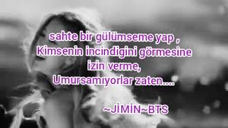 BTS ten Jimin den anlamlı bir söz 👌