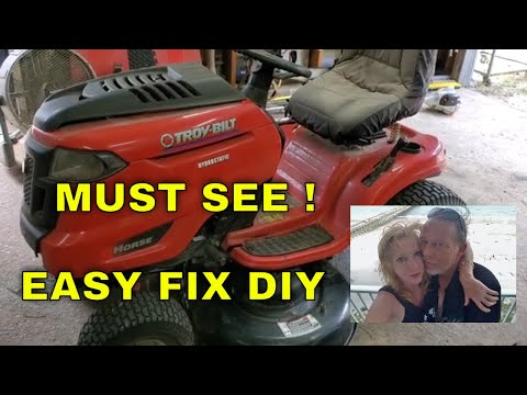 Video: Paano mo mababago ang isang starter sa isang Troy Bilt riding lawn mower?