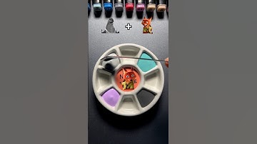 Nick Wilde with other Animals Zootopia 2 Color Mixing #zootopia2 #colormixing #satisfying