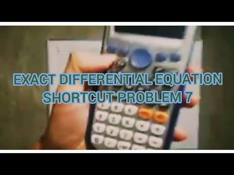 EXACT DIFFERENTIAL EQUATION