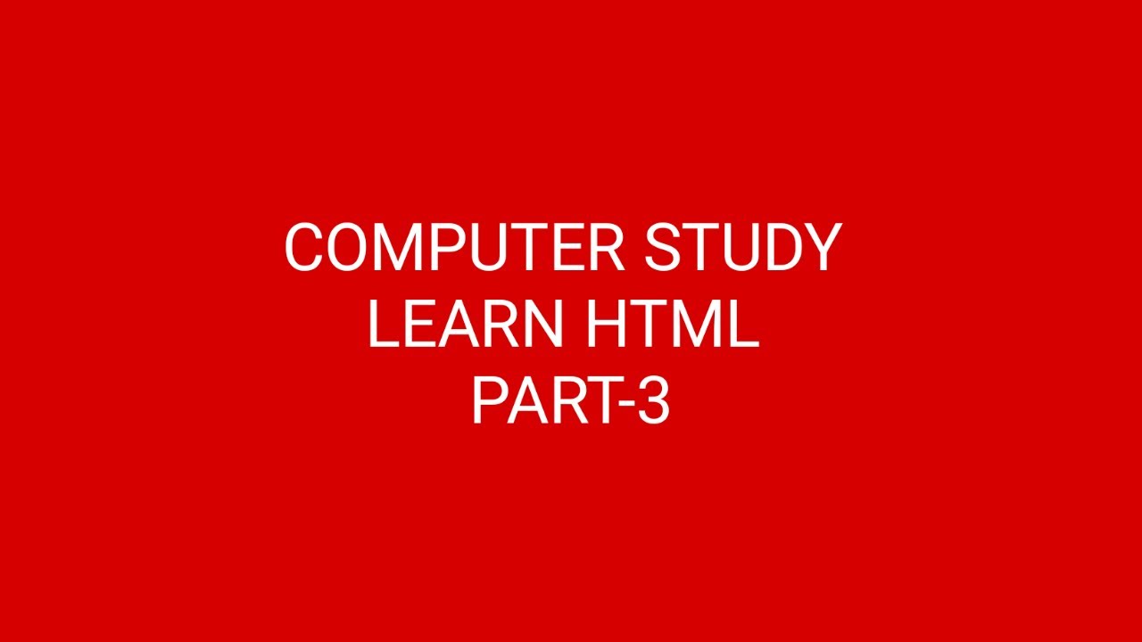 Html text formatting using basic tags. - YouTube