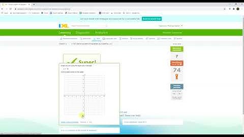 ixl alg2 E 2 Solve a system of equations by graphing v20 9a