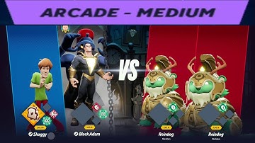 MultiVersus Arcade Mode Co-Op Gameplay (Medium) with Shaggy and Black Adam