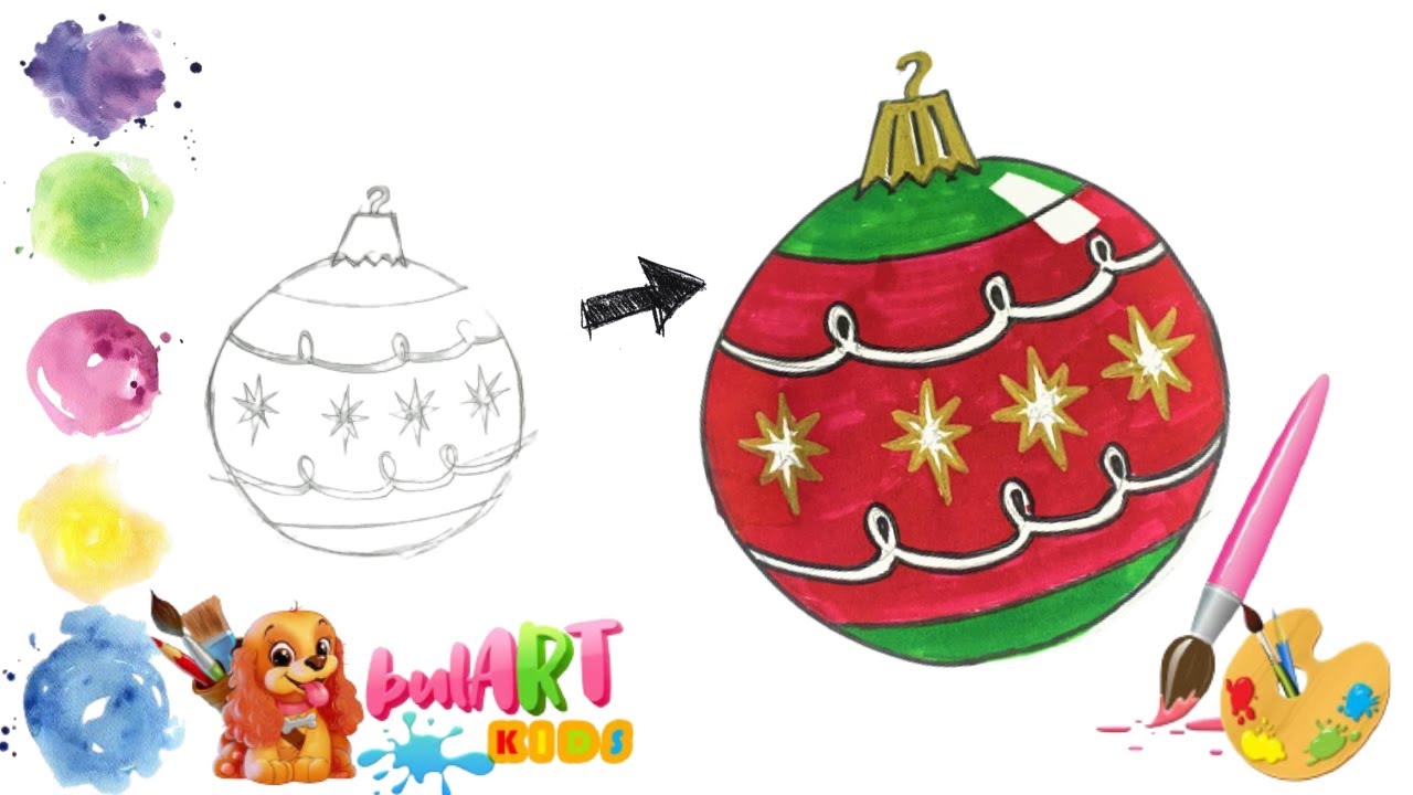Easy Christmas Ornaments How To Draw Christmas Ornament Ball YouTube Maxresdefault