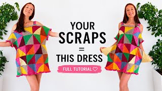 Don't Throw Away Your Scrap Yarn! Crochet This Dress Instead