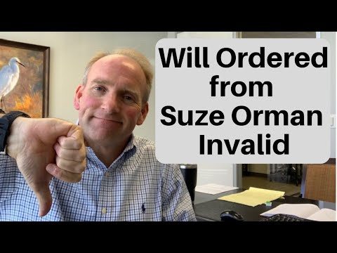 Deceased’s Suze Orman Will Invalid in Louisiana