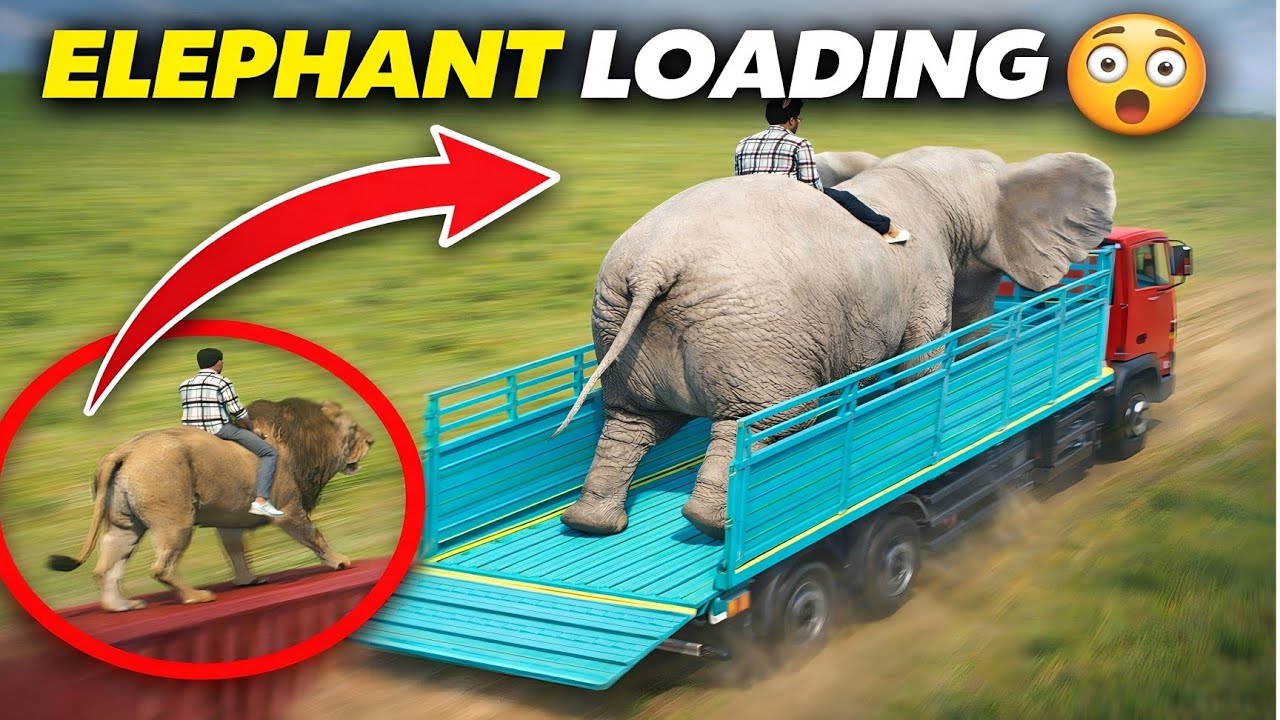 3 Animals 🐘🦁🐐in 1 Truck? Extreme Weight Test 😱 Truck Hilne Laga!