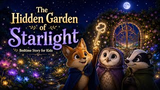 🌙 The Hidden Garden of Starlight | Bedtime Story for Kids | Sleep Story | Moonmeadow Village Ep. 4