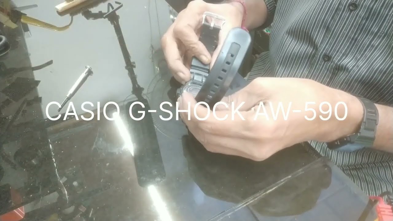 G Shock Aw 590 Disassembly CASIO カシオ G-SHOCK AW-590の電池交換