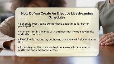 How Do You Create An Effective Livestreaming Schedule? - Everyday-Networking