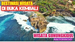 DESTINASI WISATA PANTAI GUNUNGKIDUL TELAH DI BUKA KEMBALI. // Mulai 19 Oktober 2021.