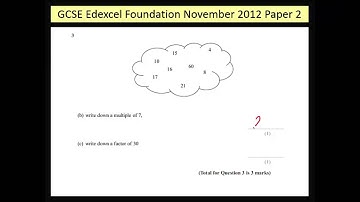 GCSE Edexcel Foundation November 2012 Paper 2 Q3