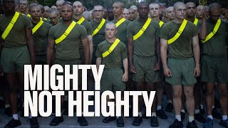 Height is no barrier for the Four-foot-seven Marine