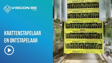 Ontstapelaar voor kratten / stapelaar voor kratten / Destacker for crates / Stacker for crates