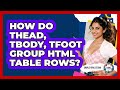 How Do Thead, Tbody, Tfoot Group HTML Table Rows? - Simple HTML Studio