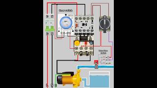 Timer Switch + Water Flow Switch Automatic Motor Pump Wiring | Complete Electrical Control Diagram