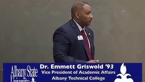 Dr. Emmett Griswold | Distinguished Alumni Lecture Series | Albany State University