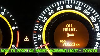 How To Reset The Maintenance Warning Light In A Toyota Corolla - DIY How To Reset The Maintenance Warning Light In A Toyota Corolla - DIY