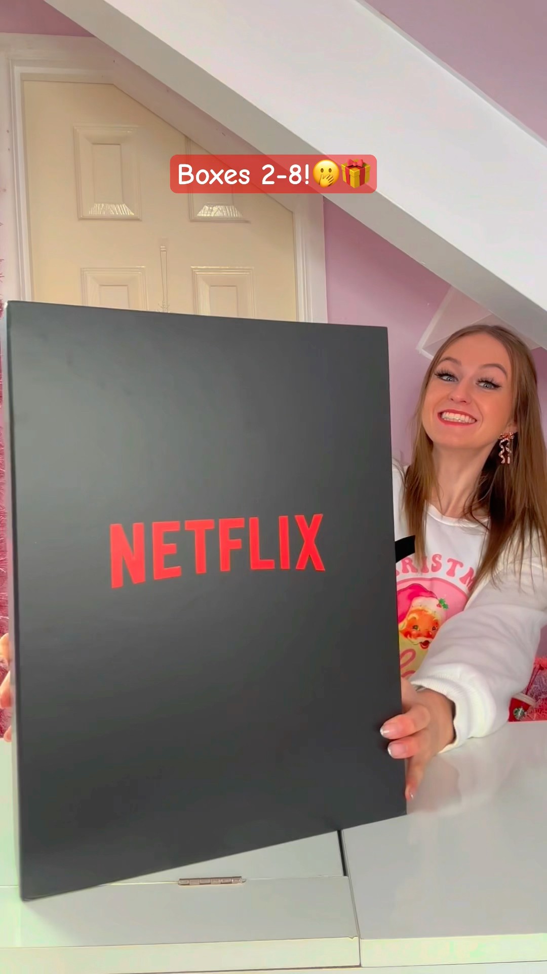 [ASMR] UNBOXING THE *WORLDS BIGGEST* NETFLIX ADVENT CALENDAR 2024!!???⁉️ (BOXES 2-8!!?) #Shorts