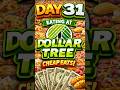 Day 31 Eating Only At Dollar Tree #shorts #food #foodreview #viral #review