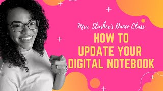 How to Update Your Digital Notebook | I Teach Dance Class