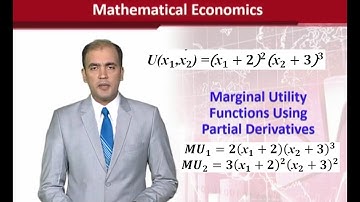 Marginal Utility Functions using Partial Derivatives