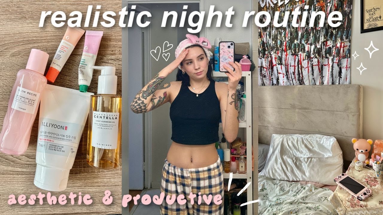 Realistic Night Routine (aesthetic &amp; productive) - YouTube