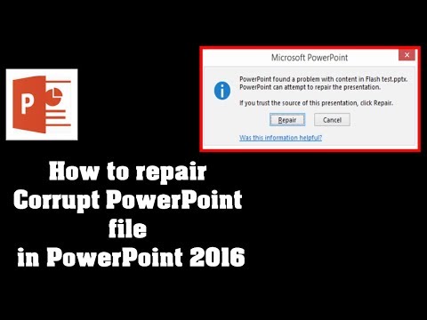 How to repair corrupt PowerPoint files PowerPoint 2016