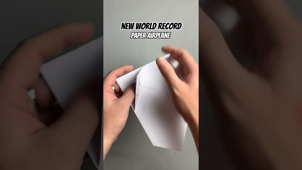 New WORLD RECORD paper airplane