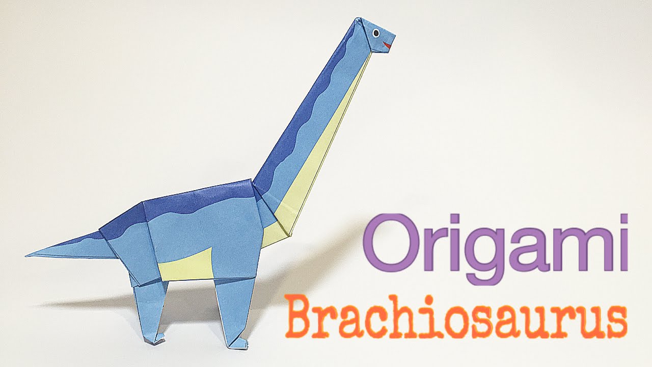 Brachiosaurus Tutorial Easy Dinosaur Origami Dinosaur Origami Origami Origami Easy
