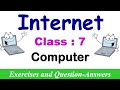 Internet  lesson exercises  class  7 computer  question and answers  internet quiz