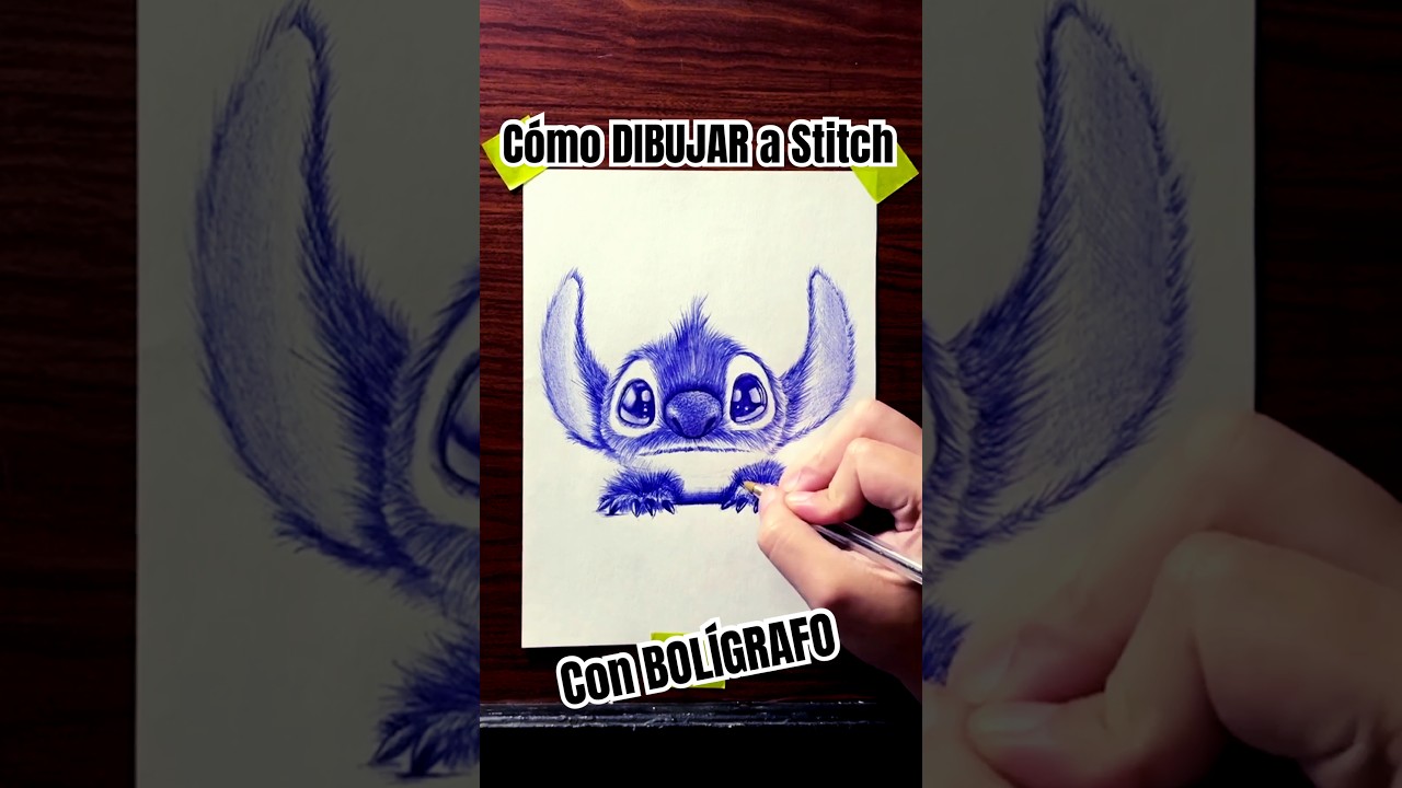 Cómo dibujar a Stitch solo con un Bolígrafo 