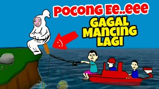 Kartun Lucu, Gagal Mancing Lagi, Gara Gara Pocong