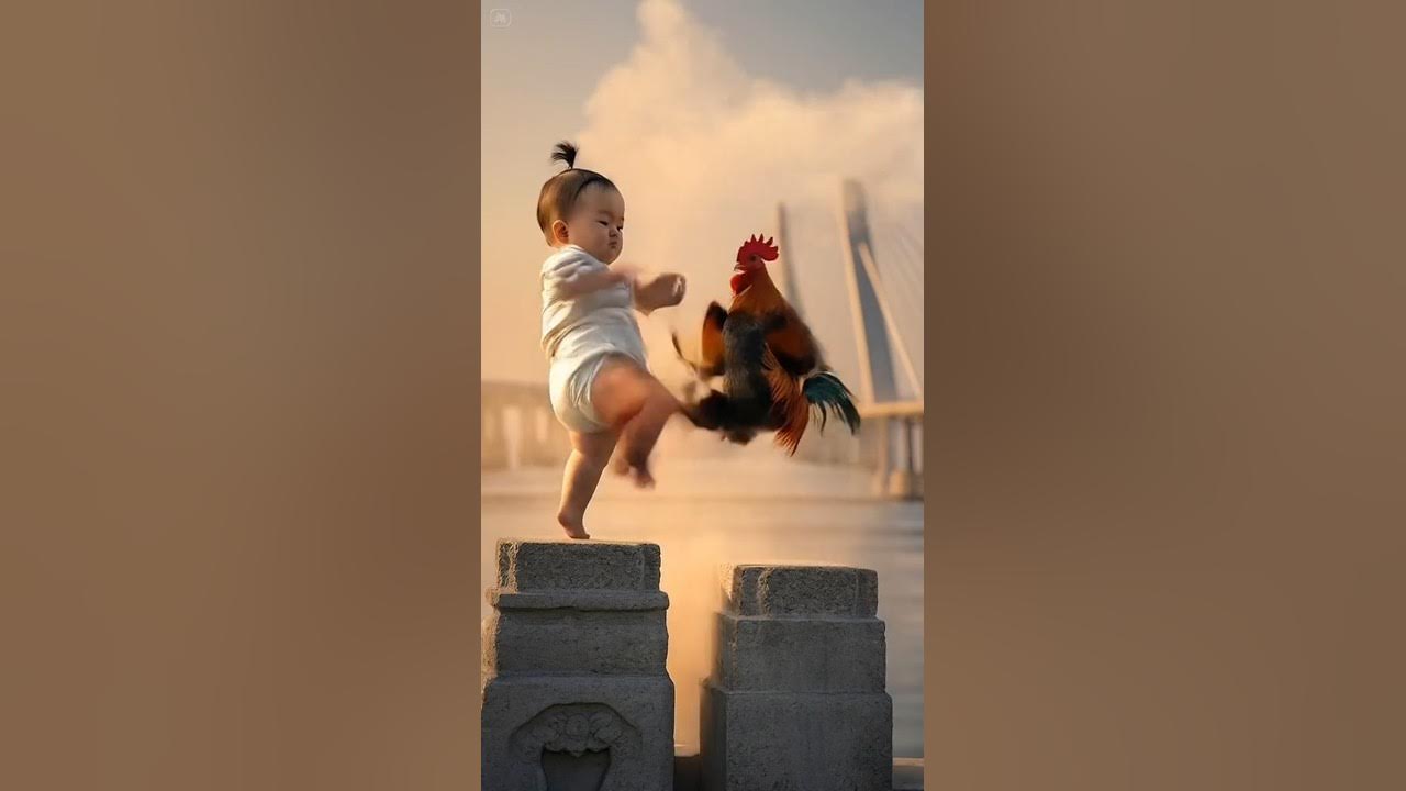 Ai generated animated video | a healthy little baby boy fighting with hen #ai #cute #trendingshorts Ai generated animated video | a healthy little baby boy fighting with hen #ai #cute #trendingshorts