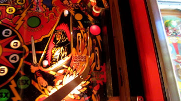 Bally FLASH GORDON pinball machine with overlays