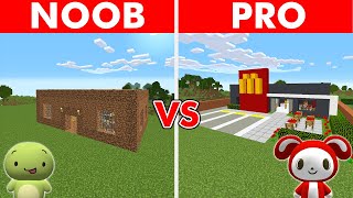 Minecraft NOOB vs PRO: MODERN MCDONALDS HOUSE BUILD CHALLENGE