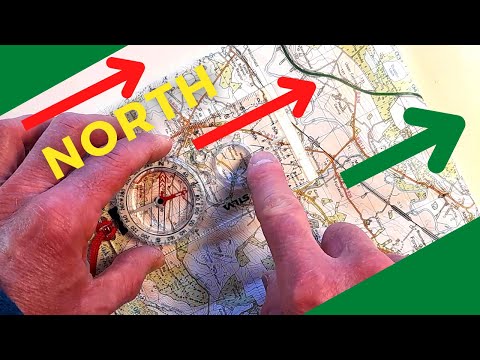 How to use a Compass to Set the Map to Match the Ground - Navigation & Map Reading for Beginners 2-1