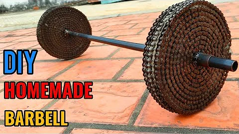 Awesome Idea Homemade How To Make Barbell weight By Old Chains For Gym At Home