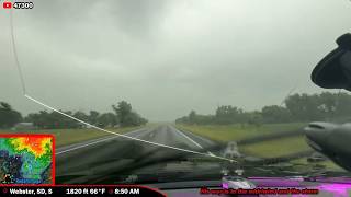 LIVE Storm Chaser - Tracking All Hazards Supercell Threat - South Dakota/North Dakota/Minnesota