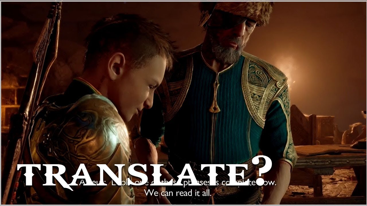 Atreus translates the phrase on the mask for Odin God of War Ragnarok