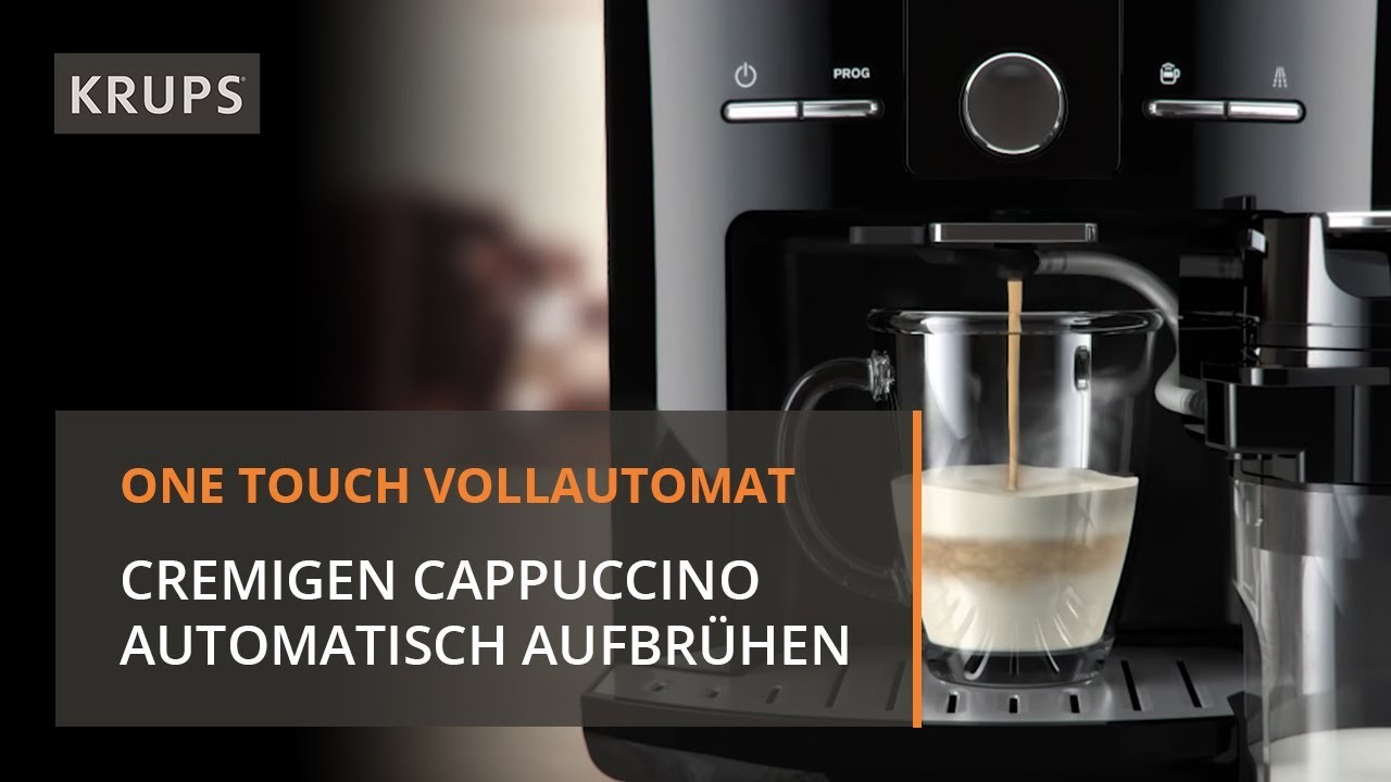 Einen cremigen Cappuccino mit dem One Touch Vollautomat zubereiten | Krups  - YouTube