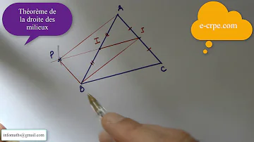 Comment trouver le milieu d'un triangle rectangle ?