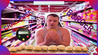je tente le challenge manger 12 hamburgers surgelés du supermarché. Record time ⏱⏱😓😓