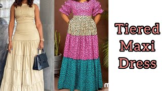 Caribbean skirt/dress tutorial. Tiered maxi skirt. Cutting and Stitching DIY tutorial
