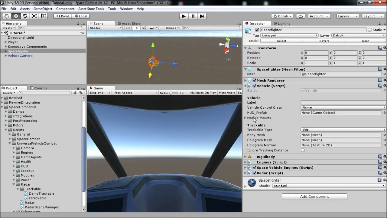 Space Combat Kit Quick Start Tutorial 06 Radar YouTube