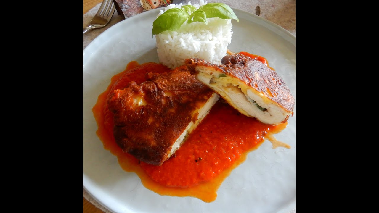 Gefüllte Schnitzel im Backteig